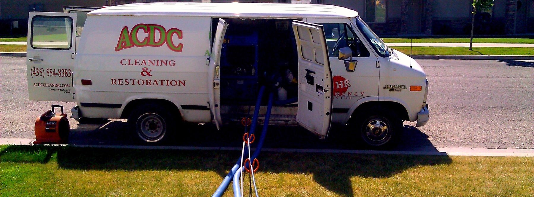 ACDC van in a Cache Valley driveway
